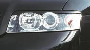 Реснички с вырезом для Audi A4 B6 (абс пластик)