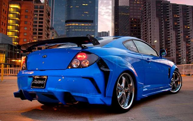 Задний бампер Warrior Дорестайлинг на Hyundai Tiburon Coupe GK