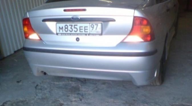 Накладка на задний бампер Ford Focus 1 седан CarZone 1999-2005