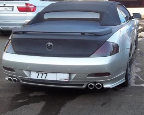 Накладка на задний бампер  BMW E63 Hamann