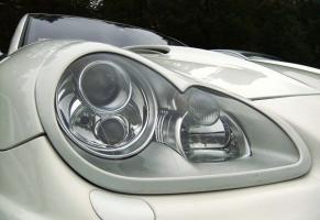 Маски на фары Porsche Cayenne 955 (Fiberglass-Easy-Gloss) (под покраску)