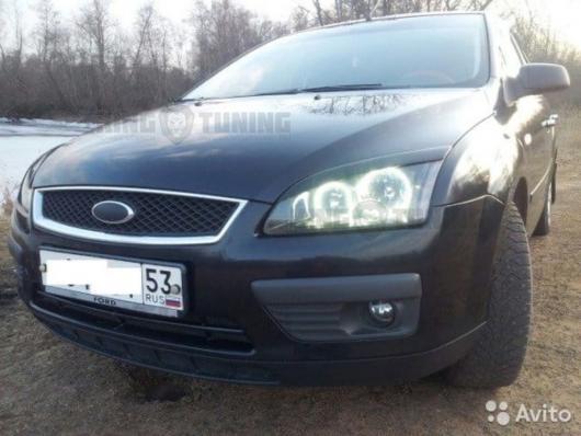 Реснички на фары Ford Focus 2 05-08. Средние