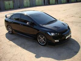 Пороги Honda Civic 8 Mugen (АБС ПЛАСТИК)