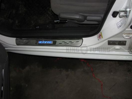 Пороги Honda Civic 8 Mugen (АБС ПЛАСТИК)