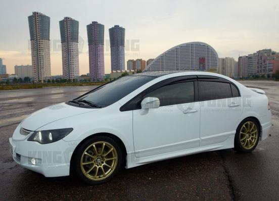 Пороги Honda Civic 8 Mugen (АБС ПЛАСТИК)