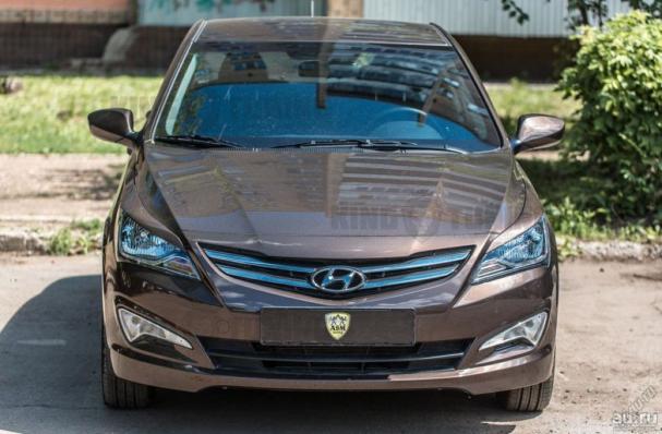 Реснички на фары Hyundai Solaris 14-17