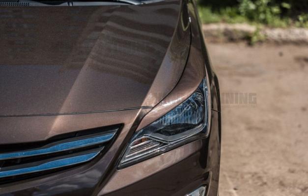 Реснички на фары Hyundai Solaris 14-17