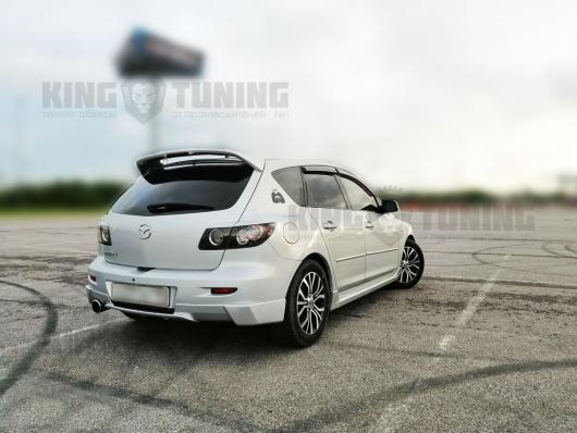 Накладка на задний бампер Mazda 3 хэтчбек 03-08