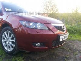 Реснички длинные на фары Mazda 3 bk седан 03-09