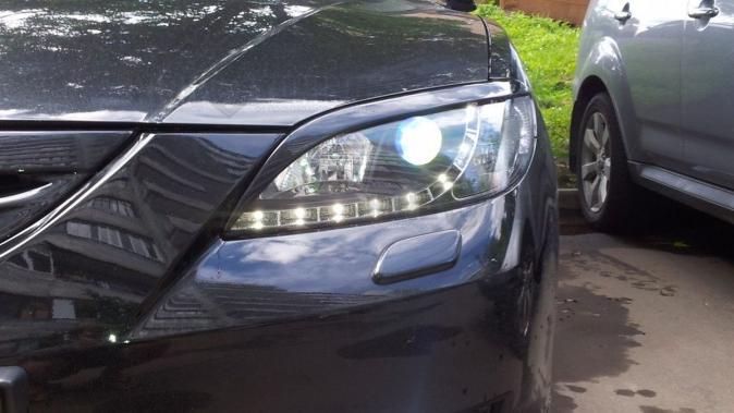 Реснички длинные на фары Mazda 3 bk седан 03-09