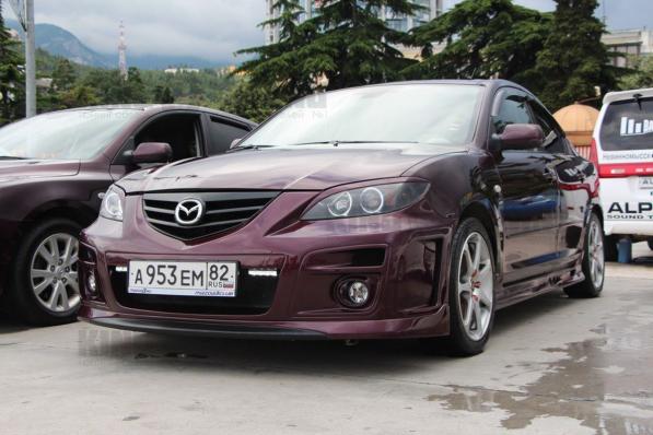 Реснички длинные на фары Mazda 3 bk седан 03-09