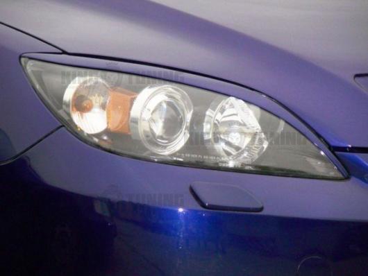 Реснички на фары Mazda 3 bk хэтчбек 03-09 длинные