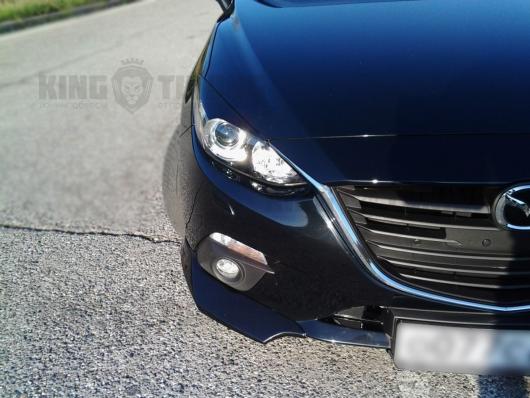 Реснички на фары под линзы Mazda 3 bm  2013-2019