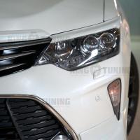 Реснички на передние фары анти хром Toyota Camry XV 55 (2014-2018)