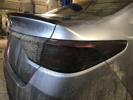 Спойлер + козырек Kia Rio 4 (под покрас)