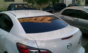 Спойлер + козырек Mazda 3 BL (под покраску)