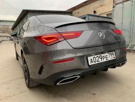 Спойлер + козырек Mercedes CLA 118 (под покраску)