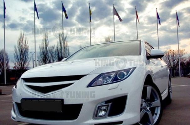 Решётка Mazda 6 GH 07-12 (в сборе) (стеклопластик)
