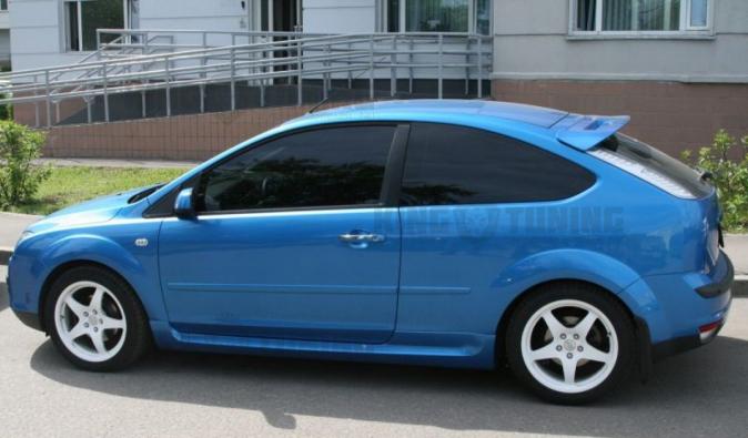 Пороги ST для Ford Focus 2 3D купе (абс пластик)