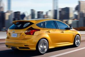 Спойлер ST для Ford Focus 3 (хэтчбек)