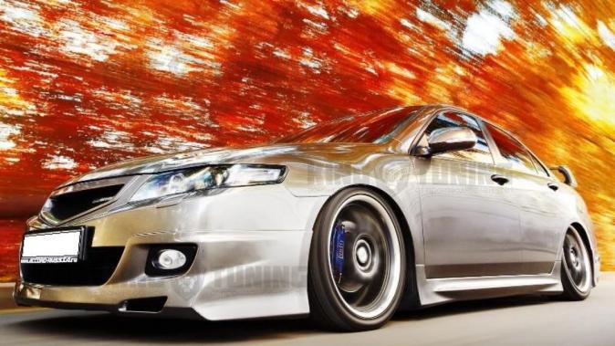 Накладка на передний бампер Mugen для Honda Accord 7 (рестайлинг)