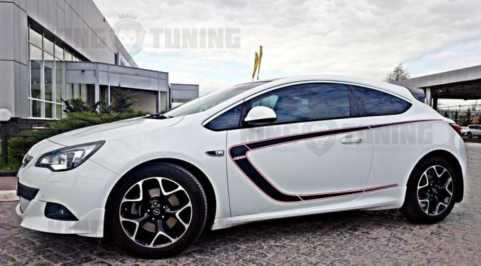 Заглушки для порогов OPC для Opel Astra J GTC ABS