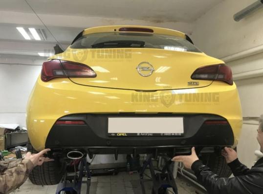 Диффузор заднего бампера опель астра j gtc (Узкий)