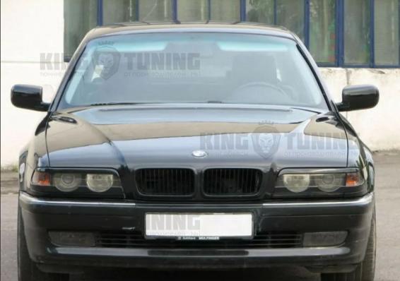 Реснички на фары верхние для BMW 7 Е38 до рестайлинг (Fiberglass-Easy-Gloss) (под покраску)