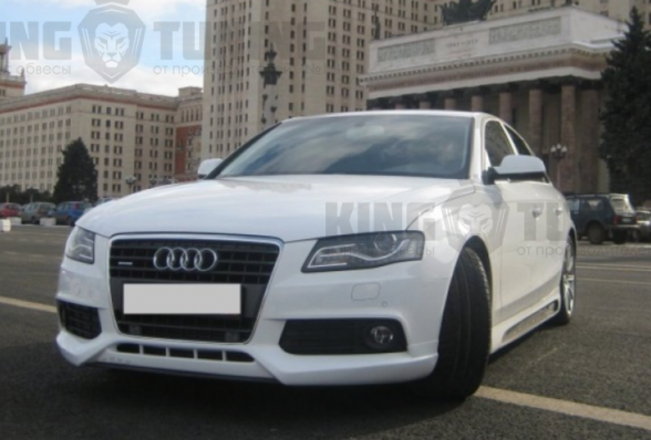 Передняя юбка Rieger Audi A4 B8 дорестайлинг 2007-2011 седан