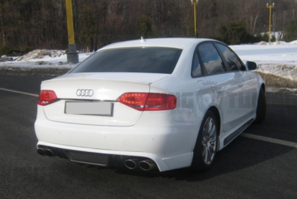 Юбка задняя Rieger Audi A4 B8 дорестайлинг 2007-2011 седан
